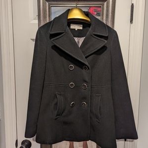 Calvin Klein black pea coat